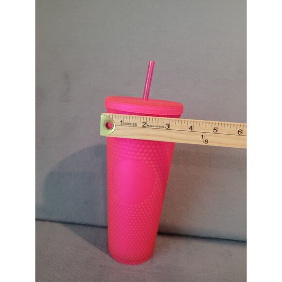 Starbucks Summer 21 Hot Pink Diamond Studded 24 oz Tumbler –Limited Edition, NWT - Picture 5 of 9